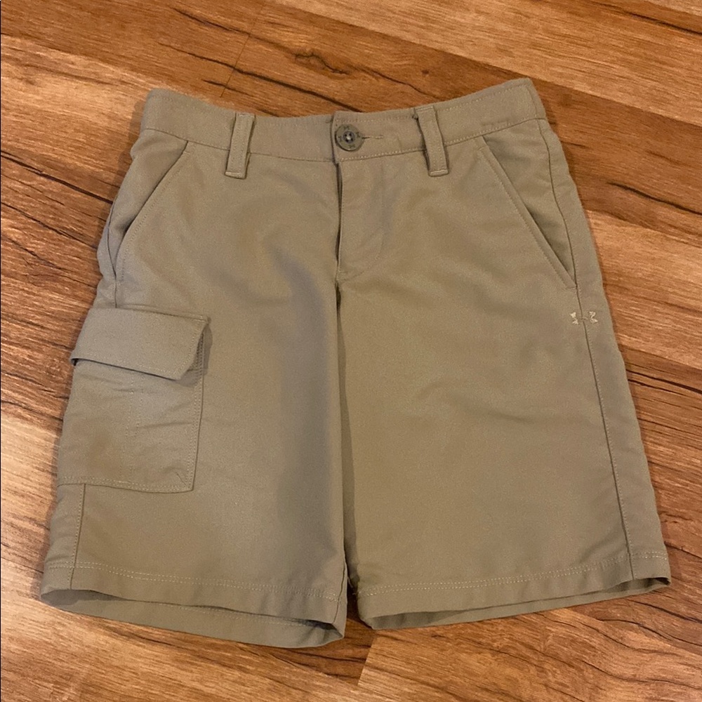 Kids Tan Cargo Shorts Under Armour